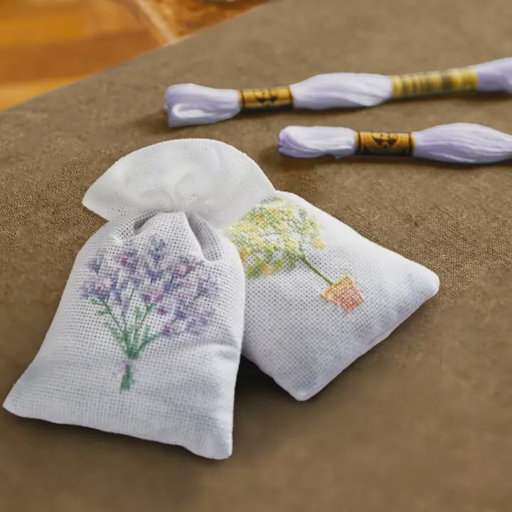 Designer Cross Stitch Kit - Fragrance Bags