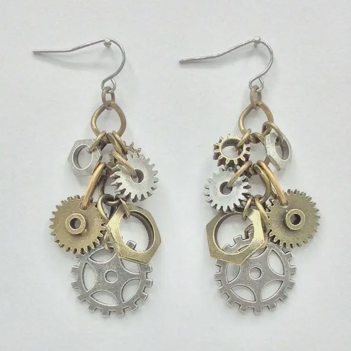 Gear Cluster Earrings