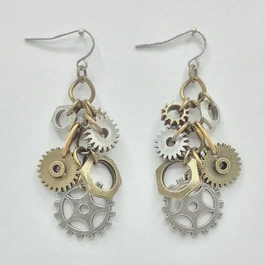Gear Cluster Earrings