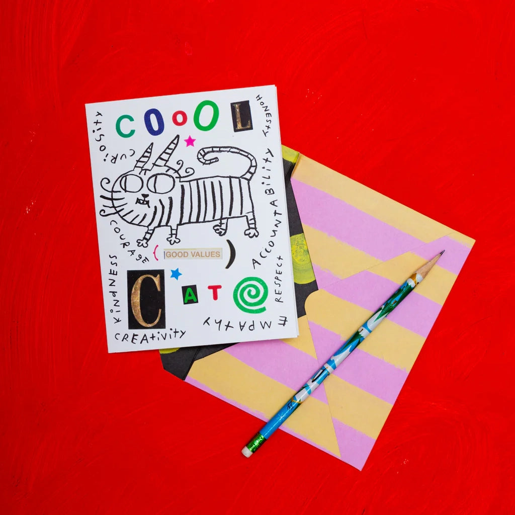 Cool Good Values Cat Card