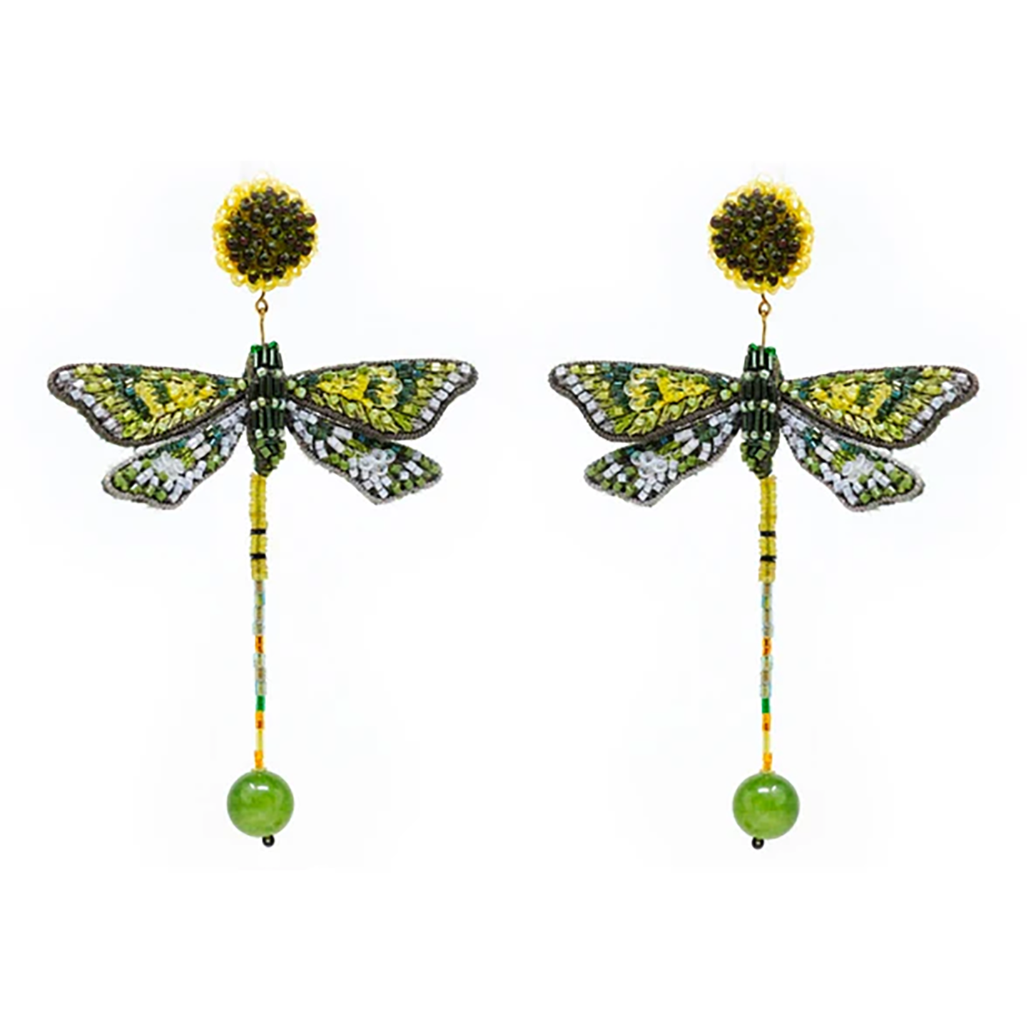 Green Dragonfly Earrings