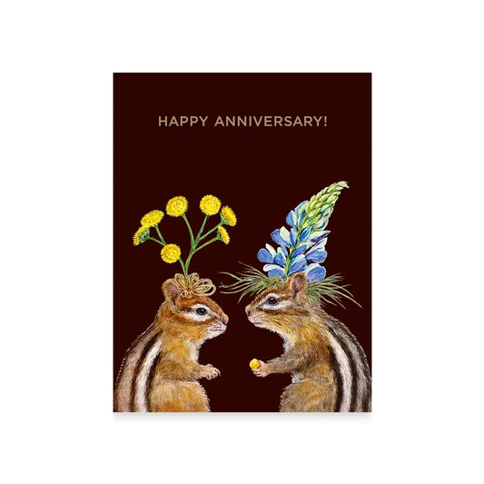Chipmunks Happy Anniversary Card