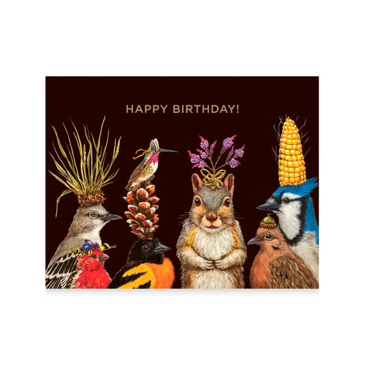 Birthday Squirrel and Friends Card