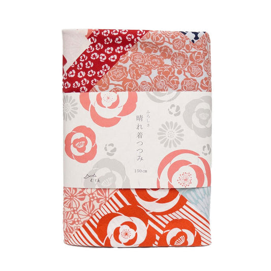 Furoshiki - Hana-zukushi Red