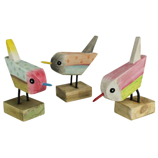 Handpainted Wood Birds