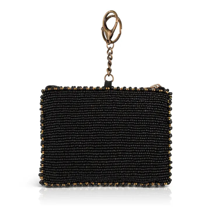 Heart Burst Beaded Coin Purse