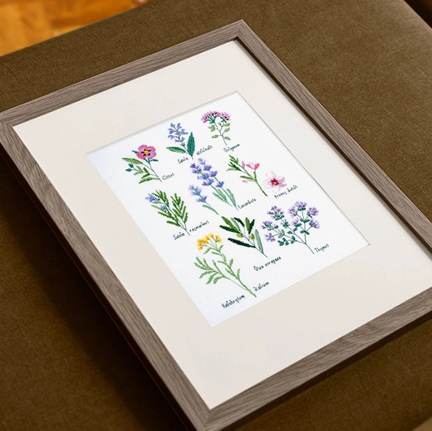 Designer Cross Stitch Kit - Herbs