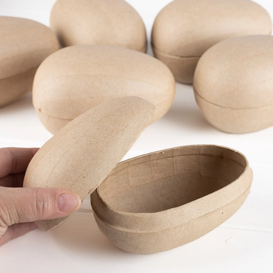 Fillable Papier Mache Split Egg
