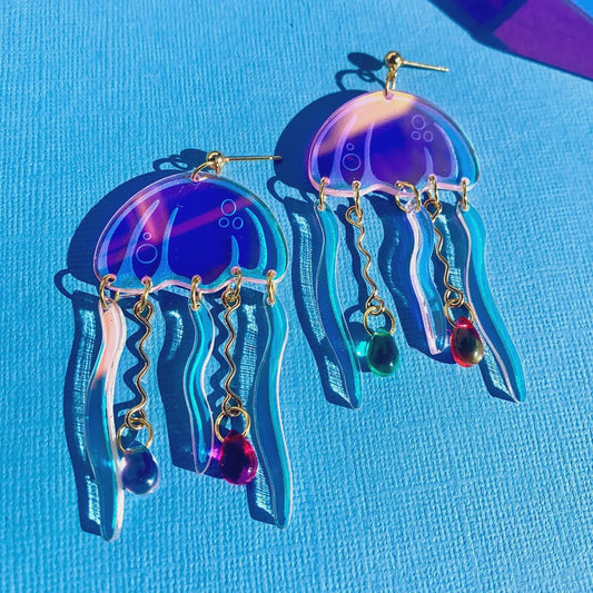 Jellyfish Acrylic Earrings