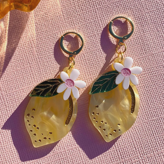 Lemons Acrylic Earrings