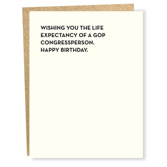 Life Expectancy Birthday Card