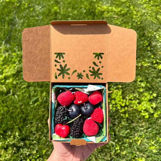 Beeswax Mixed Berry Birthday Candles