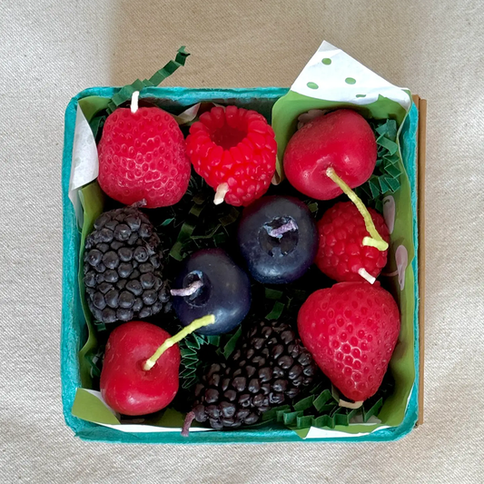 Beeswax Mixed Berry Birthday Candles