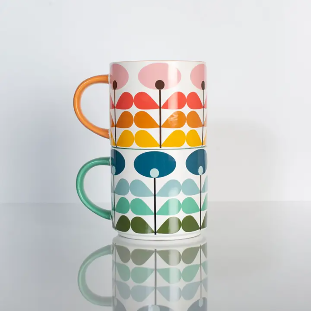 Mod Blue Flower Coffee Mug