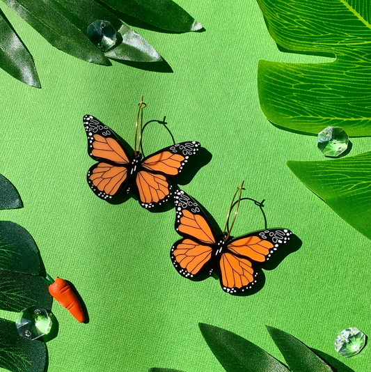 Monarch Butterflies Earrings by Not Picasso