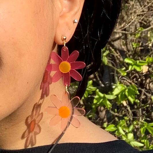Double Daisies Earrings by Not Picasso