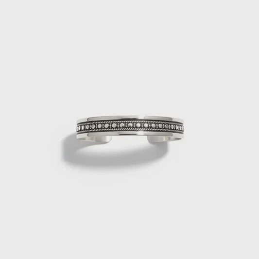 Ethnic Silver Bangle Bracelet