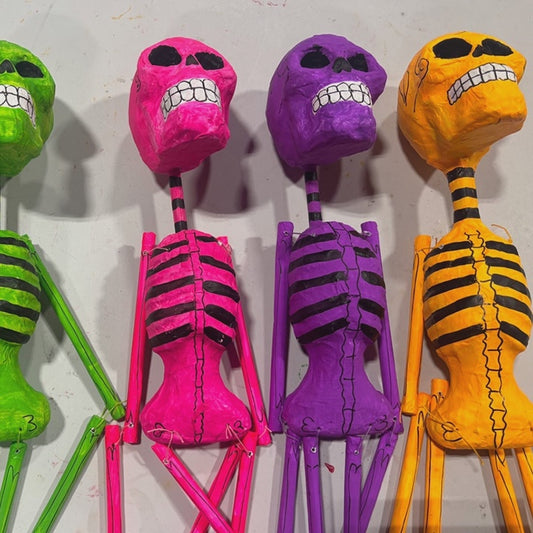 Mini Paper Mache Skeletons
