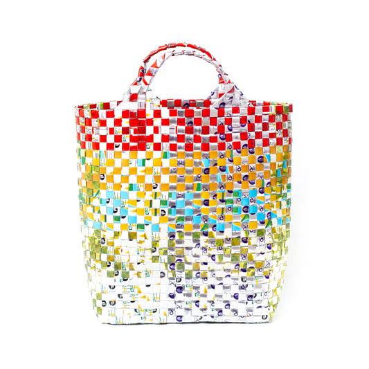 Upcycled Woven Tote (Assorted Colors)