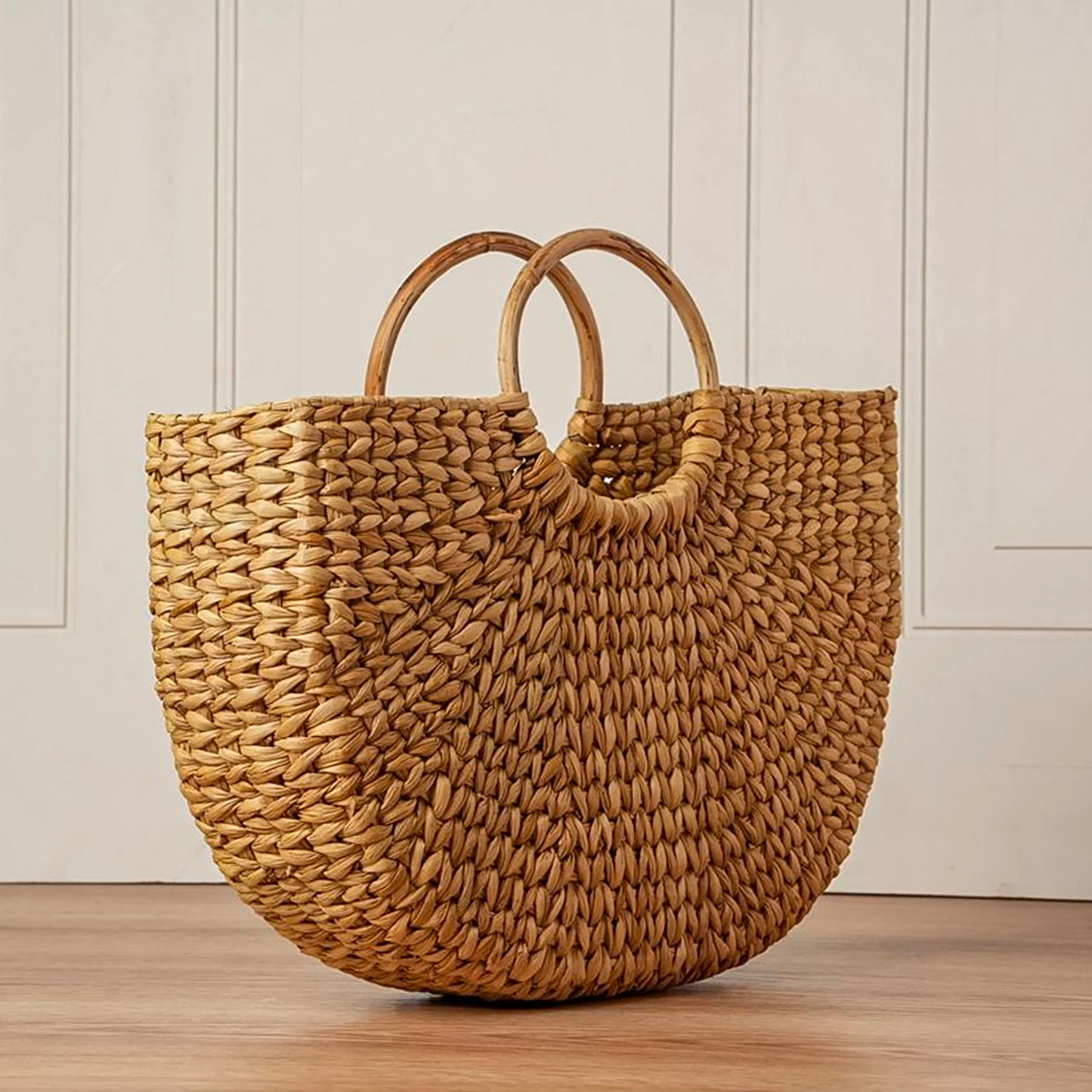 Circle Handle Palm Tote