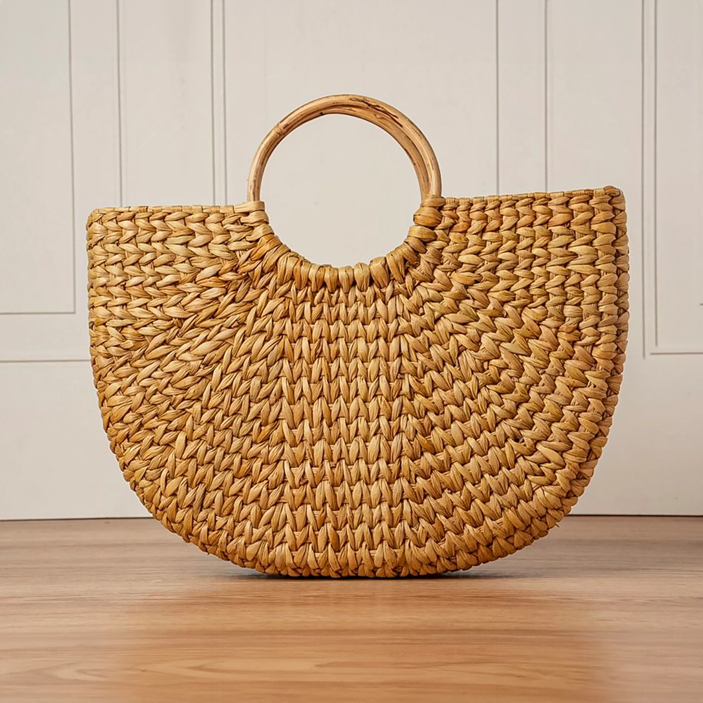 Circle Handle Palm Tote