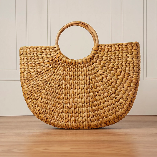 Circle Handle Palm Tote