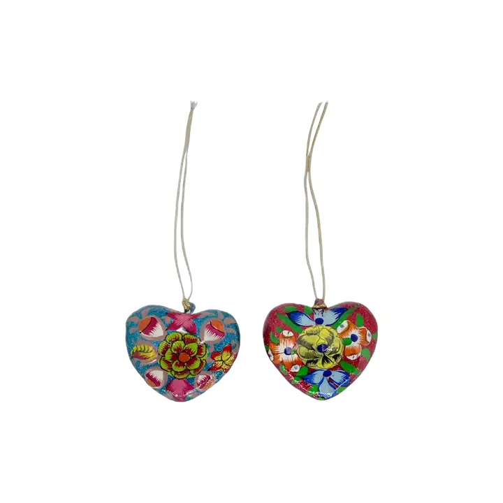 Hand-painted Papier Mache' Hearts