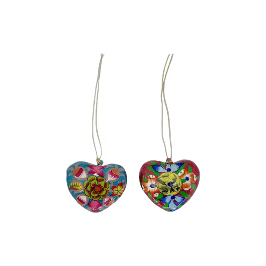 Hand-painted Papier Mache' Hearts