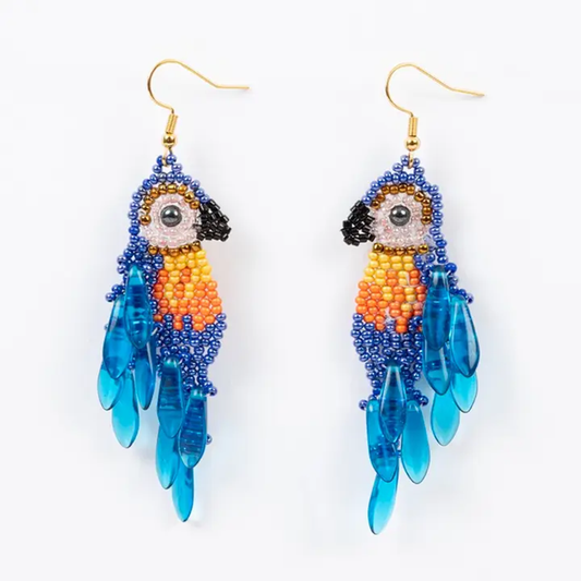 Handbeaded Parrot Earrings
