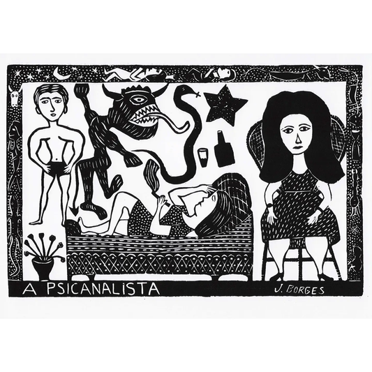 J. Borges Postcard - The Psychiatrist