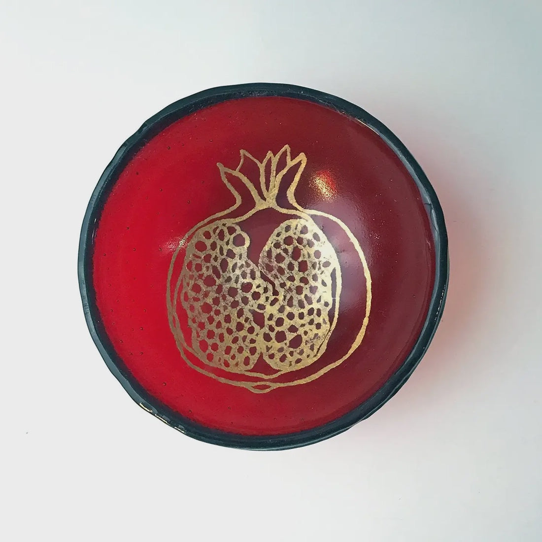 Fused Glass Pomegranate Bowls