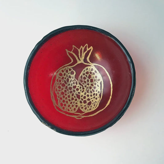 Fused Glass Pomegranate Bowls