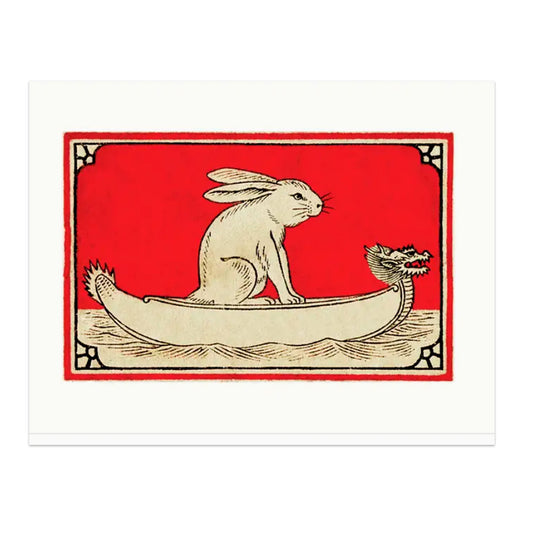 Rabbit Dragon Boat Card
