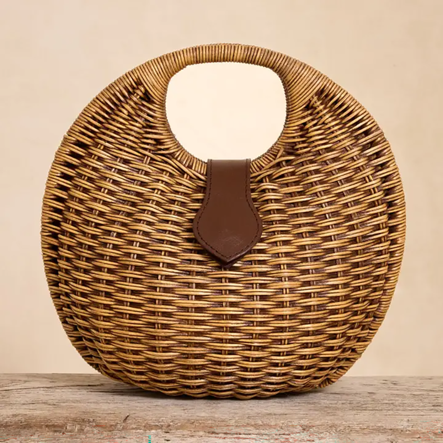 Rattan Orb Handbag