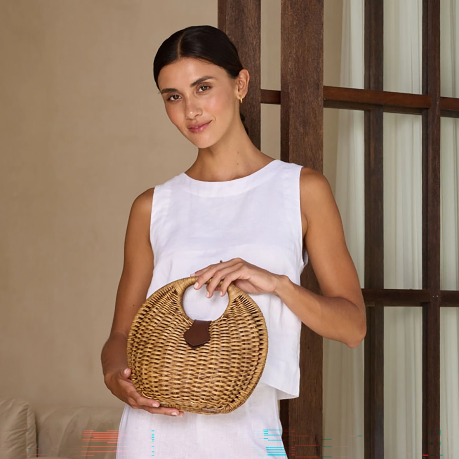 Rattan Orb Handbag