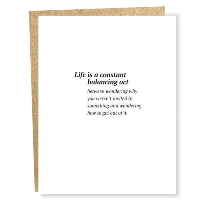 Balancing Act Card