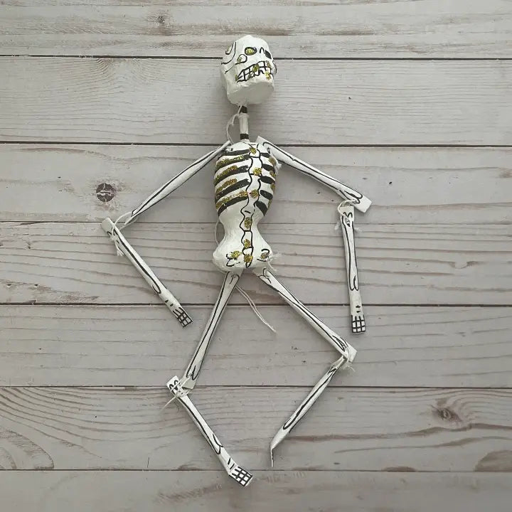 Mini Paper Mache Skeletons