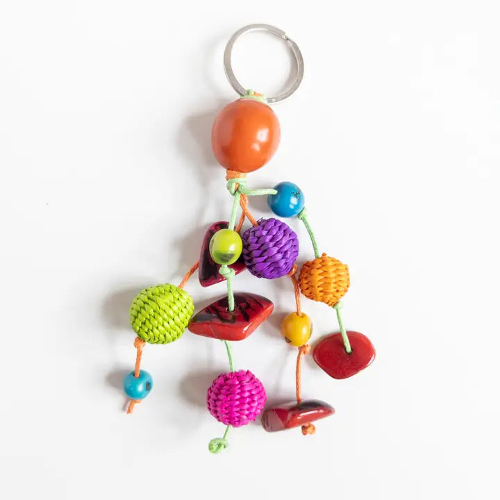 Iraca /Tagua Fiesta Keychains