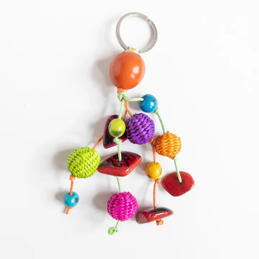 Iraca /Tagua Fiesta Keychains