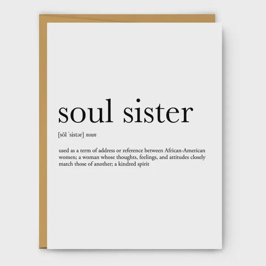 Soul Sister Definition Card