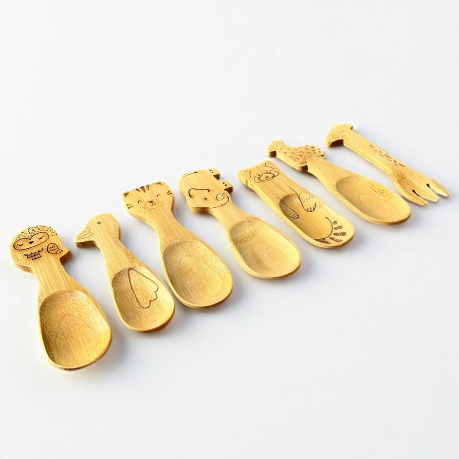 Bamboo Animal Kids Utensils