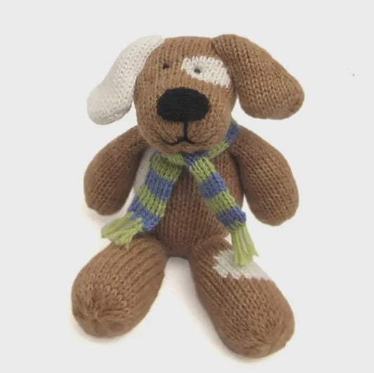 Handknit Brown Spotted Dog