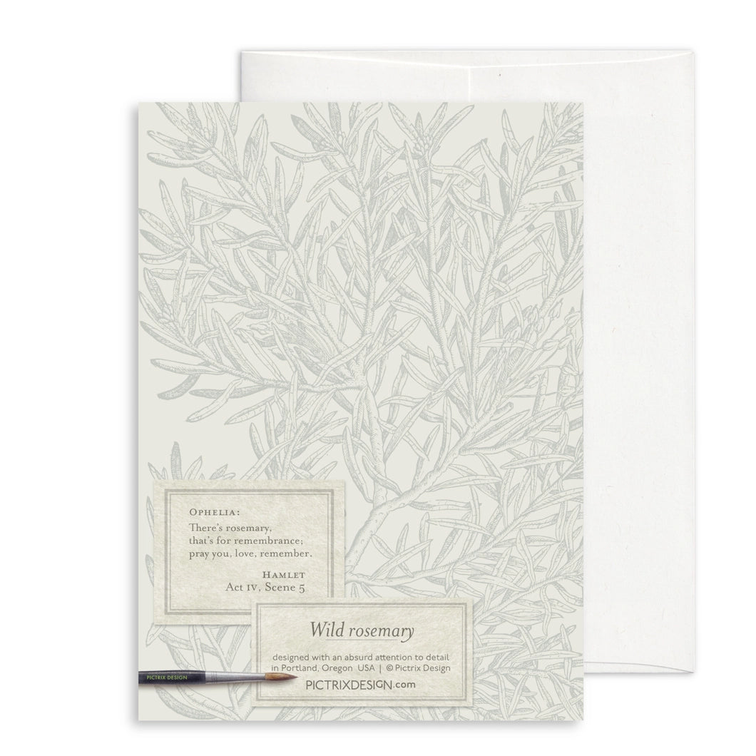 Wild Rosemary Sympathy Card