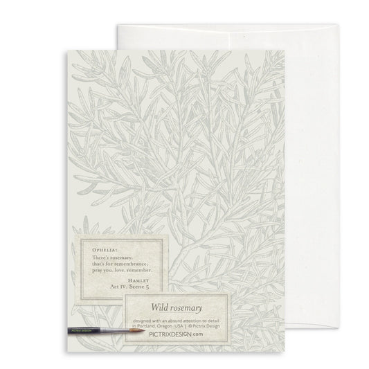 Wild Rosemary Sympathy Card