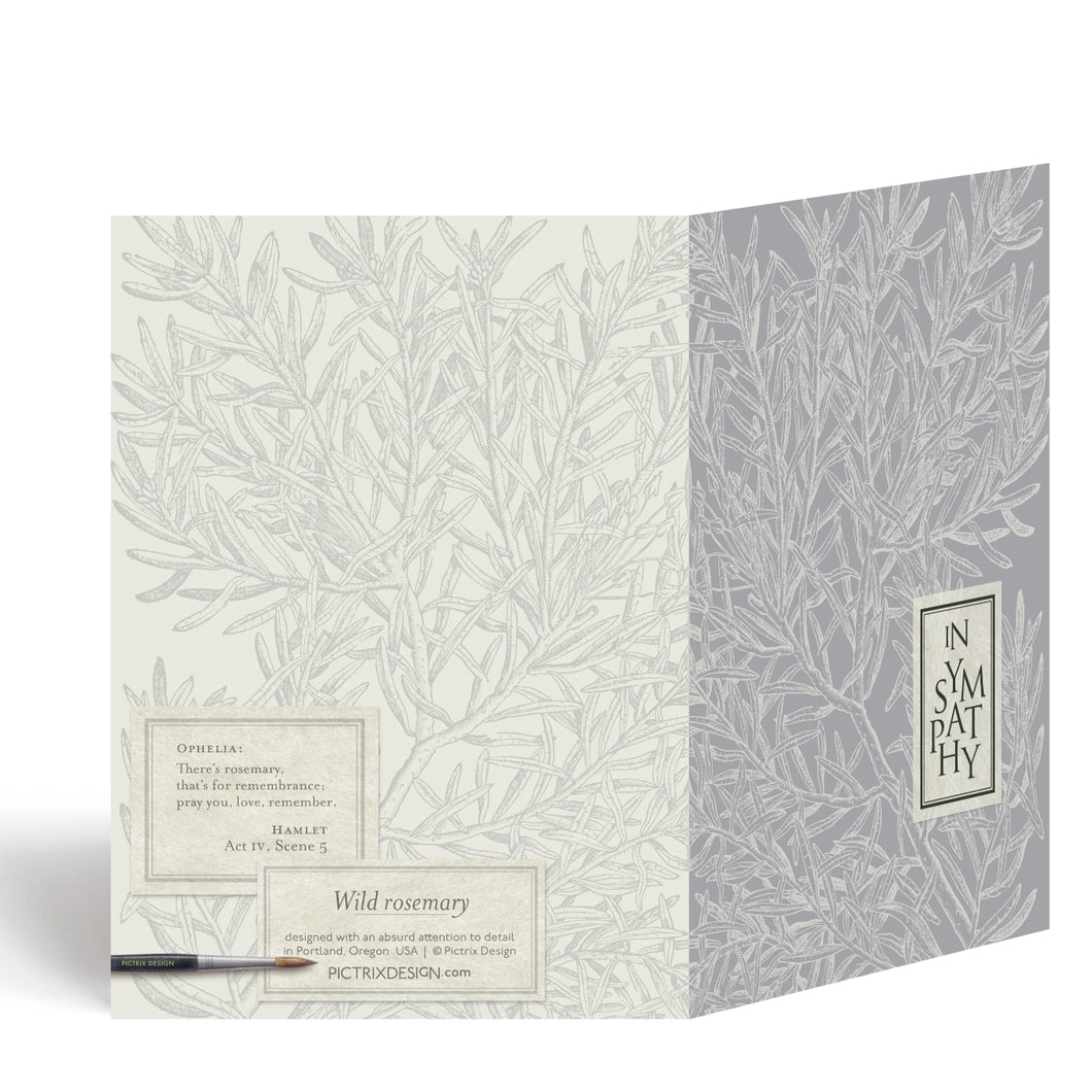 Wild Rosemary Sympathy Card