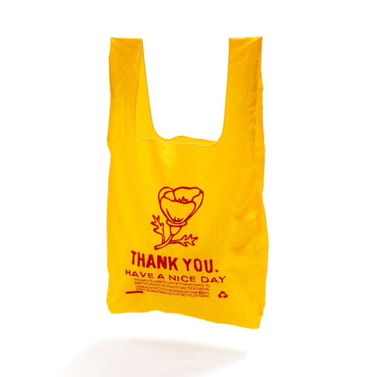 Thank You Tote - Poppy on Yellow