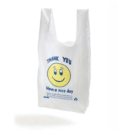 Thank You Tote - Smiley Face on White