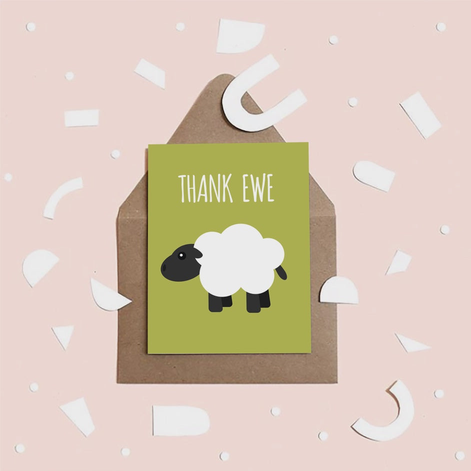 Thank Ewe Note Card