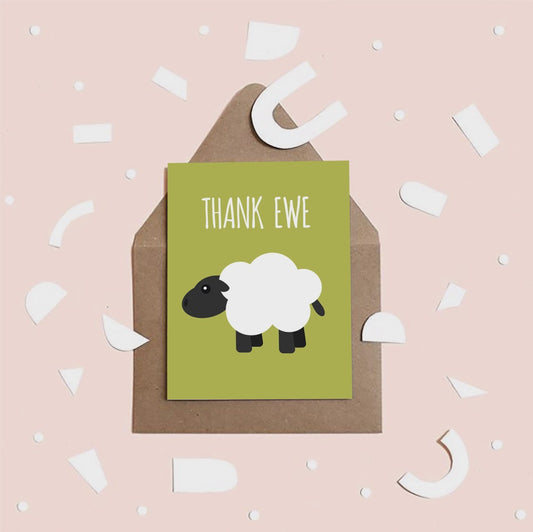 Thank Ewe Note Card