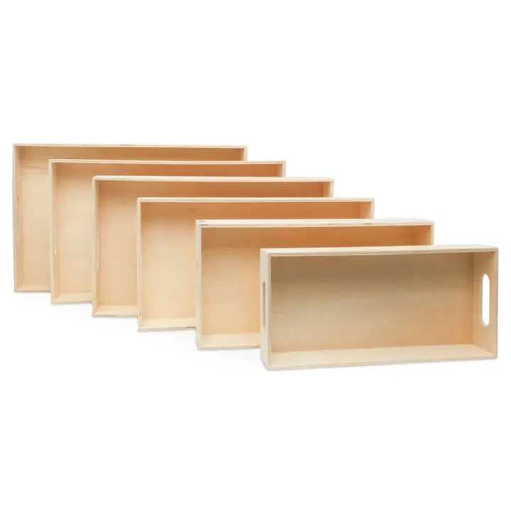 Unfinished Wood Nesting Trays